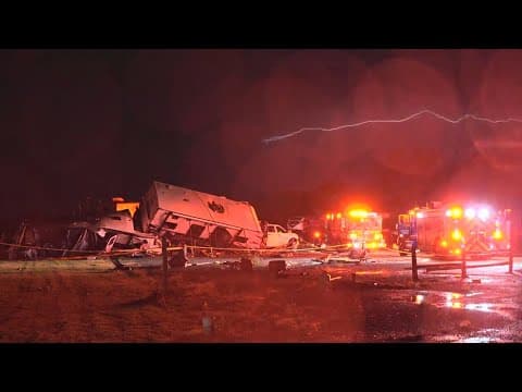 Several mobile homes flipped over in Gunter following 'severe weather incident'
