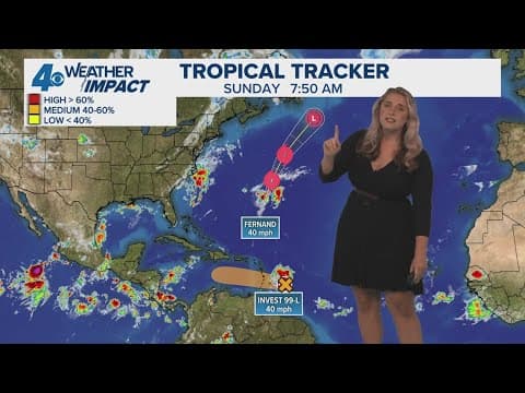 Tropical Weather Impact: TS Fernand forms in Atlantic, forecast to stay east of Bermuda
