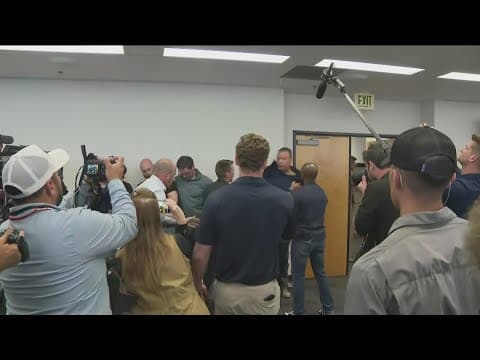 California senator removed from room after interrupting news conference by Kristi Noem