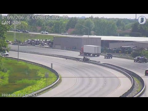 Crash slows traffic on I-69 in Fishers