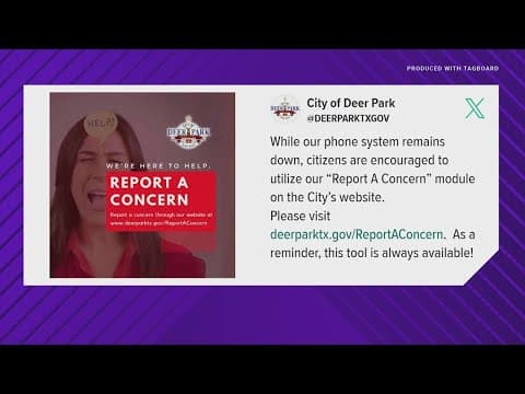 City of Deer Park's phone system has been down for two days, unclear when it will be fixed