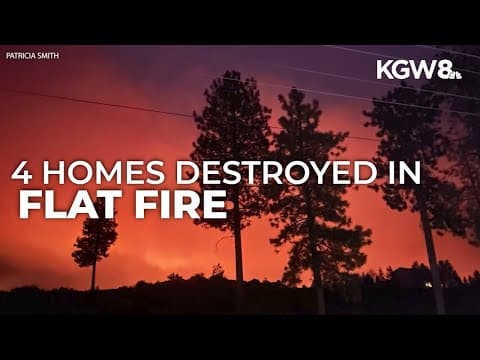 Flat Fire burns 22,000 acres, destroys 4 homes; containment rises to 7% in central Oregon