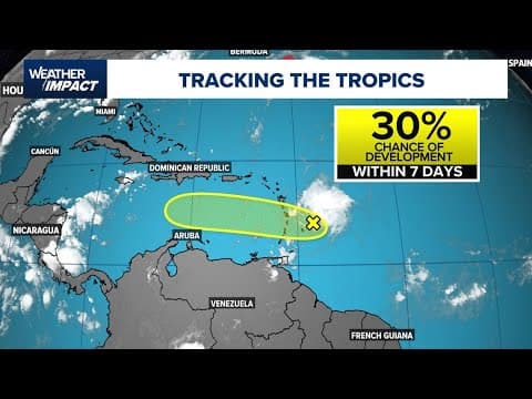 Tropical update: Tracking wave in Atlantic with low chance for development