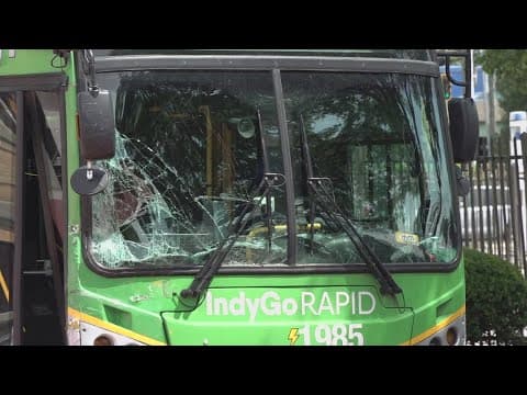 Downtown IndyGo bus crashes leaving 7 injured