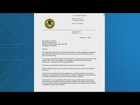 Acting US Attorney Ed Martin tells Georgetown Law: Drop DEI or see students blacklisted