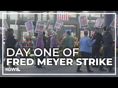 Fred Meyer workers strike across 28 Portland metro locations