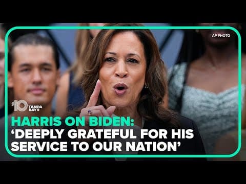 Kamala Harris' first statement on Joe Biden following his exit from 2024 race