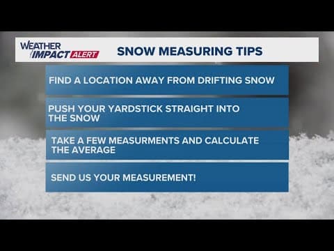 Helpful snow measuring tips