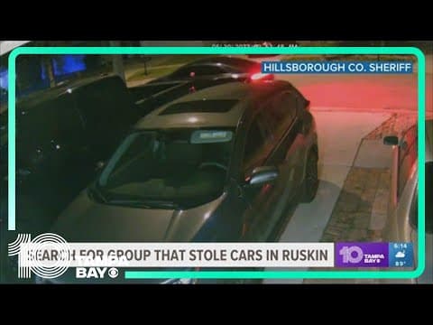 Hillsborough County deputies search for people responsible for vehicle burglaries, stolen cars in Ru