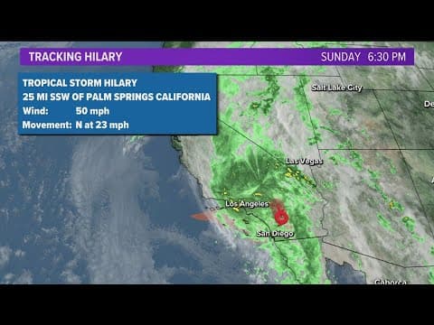 Tracking Hilary across San Diego | Lighter rainfall, brunt of storm has passed