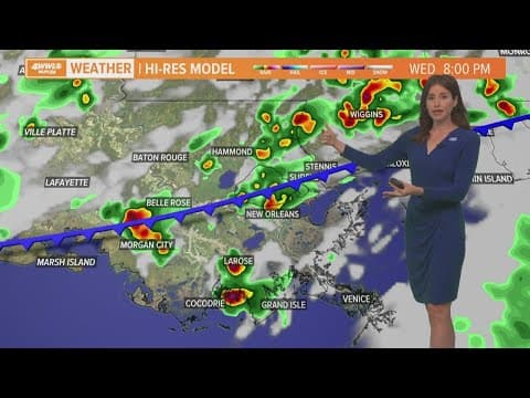 Some scattered storms Wednesday evening and night