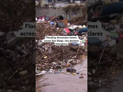 Winter storm brings heavy rain and devastating flooding to homes in San Diego #news #storm