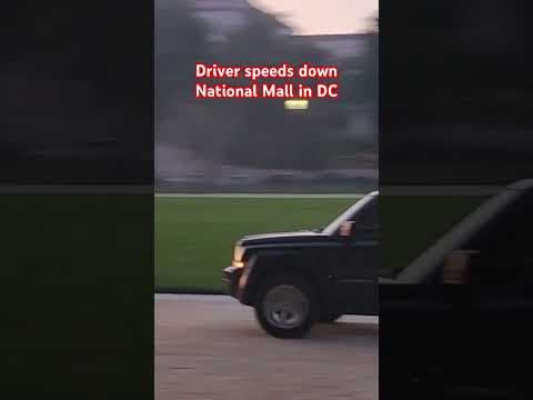 A driver was arrested by US Park Police for speeding down the National Mall on Saturday.