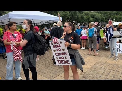 Thousands show up to 'No Kings' protest in downtown Houston