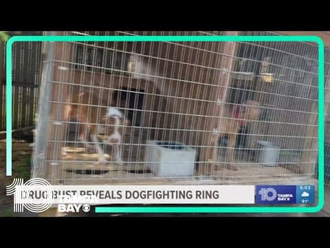 More than 100 dogs rescued from dogfighting drug bust