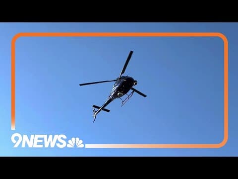 Sky9 News Helicopter Takes Off From 9NEWS TV Station in Denver