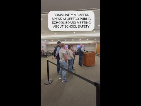 Public comments on school safety, violence at the Jeffco Schools Board of Education meeting