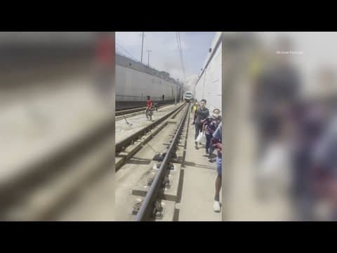 Several DART passengers taken to hospital after train catches fire