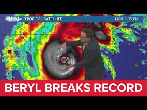Beryl becomes a Category 5 storm in the Caribbean