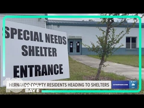 Hernando County residents heading to shelters before Hurricane Helene