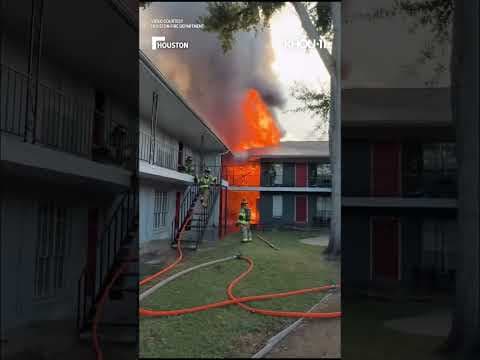 A large fire at a Houston apartment complex damaged 100 units