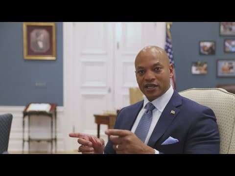 Gov Wes Moore challenges Trump to come to Baltimore