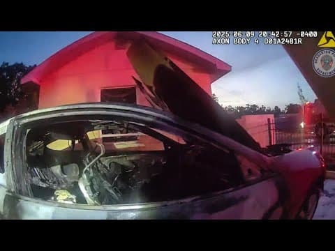 Bodycam footage: Florida woman set boyfriend's car on fire, police say