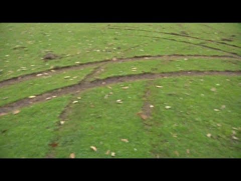 Kearny Mesa Park field damaged by cars