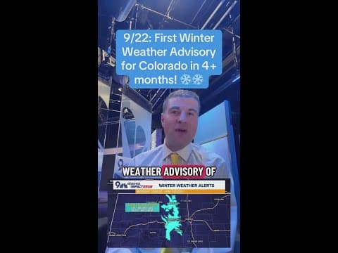 First Winter Weather Advisory for Colorado in 4+ months!