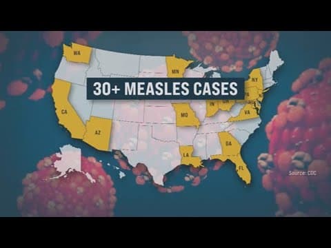 Cases of measles on the rise nationwide