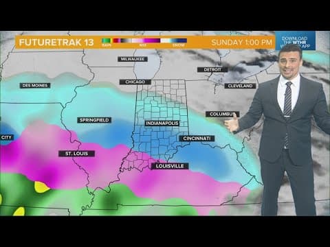 Latest snowfall and ice forecast for Indiana as a winter storm arrives Sunday