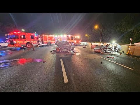 Deadly rollover crash on I-495 causes closures, backups