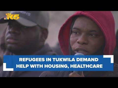 Refugees in Tukwila demand help with housing, healthcare and job services