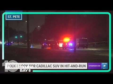 Police look for Cadillac SUV in hit and run
