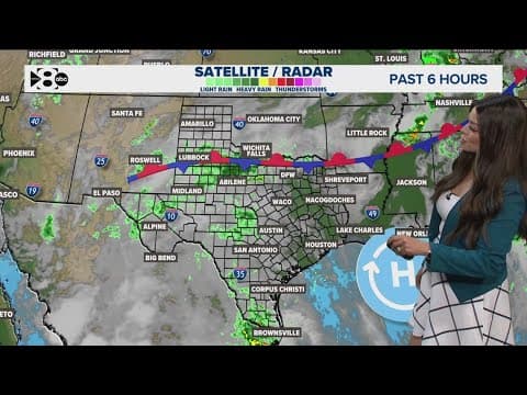 DFW Weather: Spotty showers, highs in the 90s today