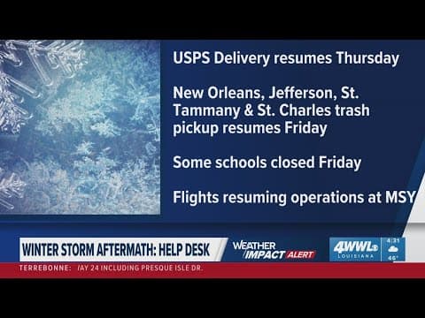 Winter storm aftermath: Help desk