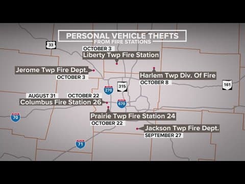 Police investigate vehicle break-ins outside Columbus-area firehouses