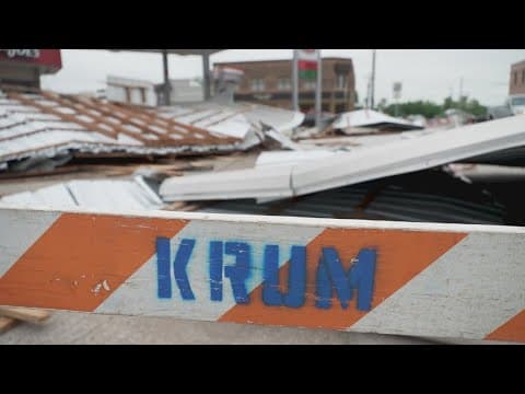 High winds cause an awning to land on power line, North Texas officials say