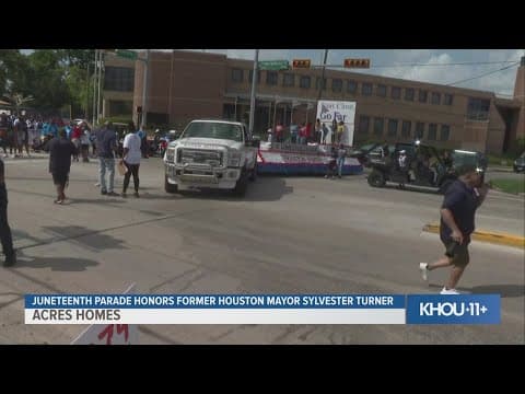 Video from Juneteenth Parade in Acres Homes, honoring former Houston Mayor Sylvester Turner