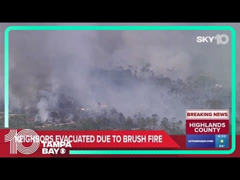 WATCH: Brush fire scorching through Florida neighborhood, prompting evacuations