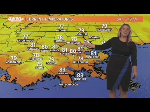 New Orleans Weather: Very hot and muggy with a few showers and storms this weekend