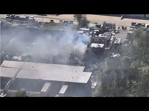 WATCH: Building on fire in Sterling, Virginia