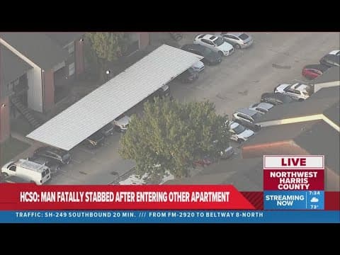 Breaking: Man fatally stabbed after entering wrong apartment, Harris County sheriff says