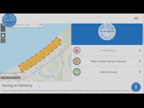 Boil advisory still in effect in New Orleans East