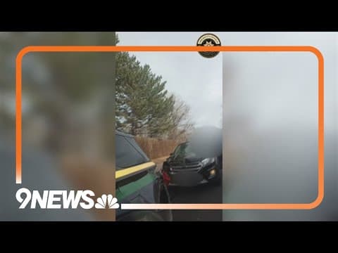 Deputy's car rear ended on side of Colorado road