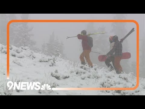 Snow falls in Colorado mountains