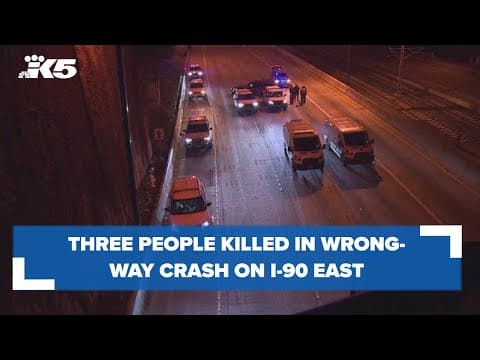 BREAKING: Three people killed in wrong-way crash on I-90