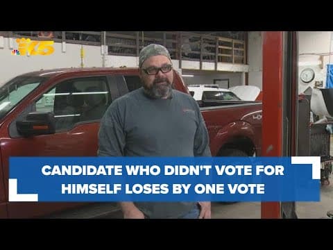 Thurston County candidate who didn't vote for himself loses by one vote