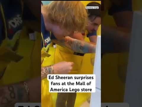 Ed Sheeran surprises fans at the Mall of America Lego store #lego #edsheeran #mallofamerica
