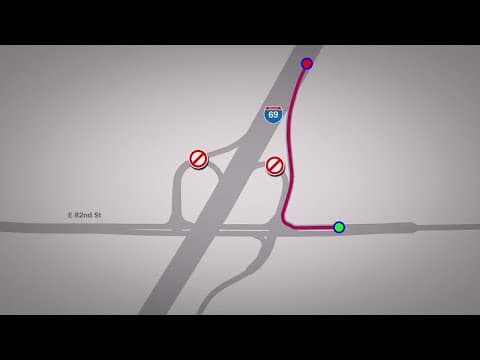Exit ramps from I-69 north to 82nd Street to close for the rest of the year